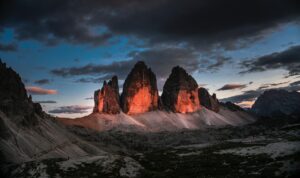 Le tre cime di Lavaredo, Dolomiti, Italia