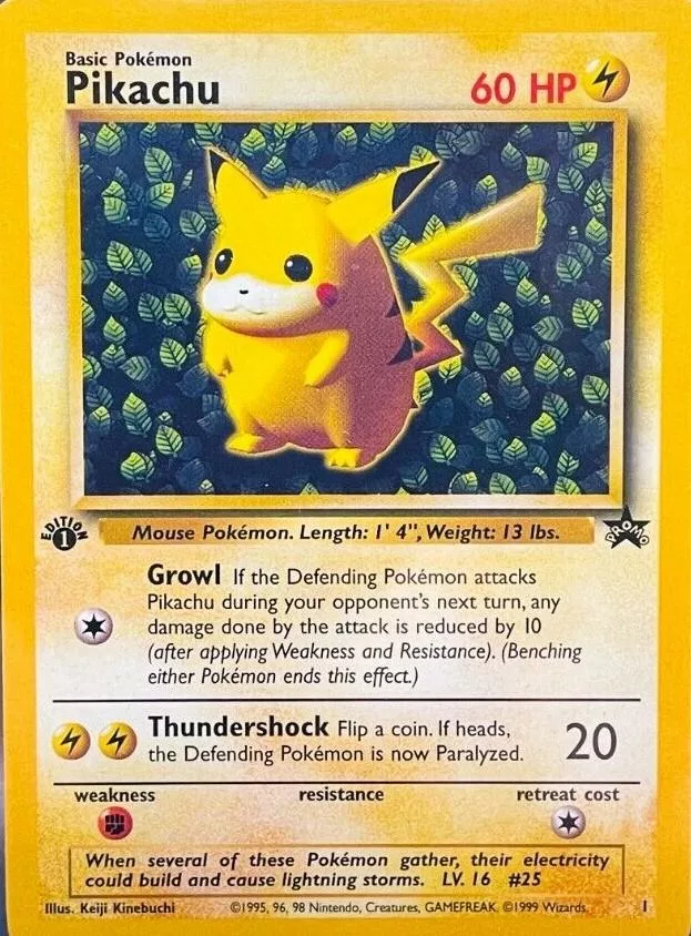 Pikachu [1st Edition Error] 1999 - Pokémon Promo (English)