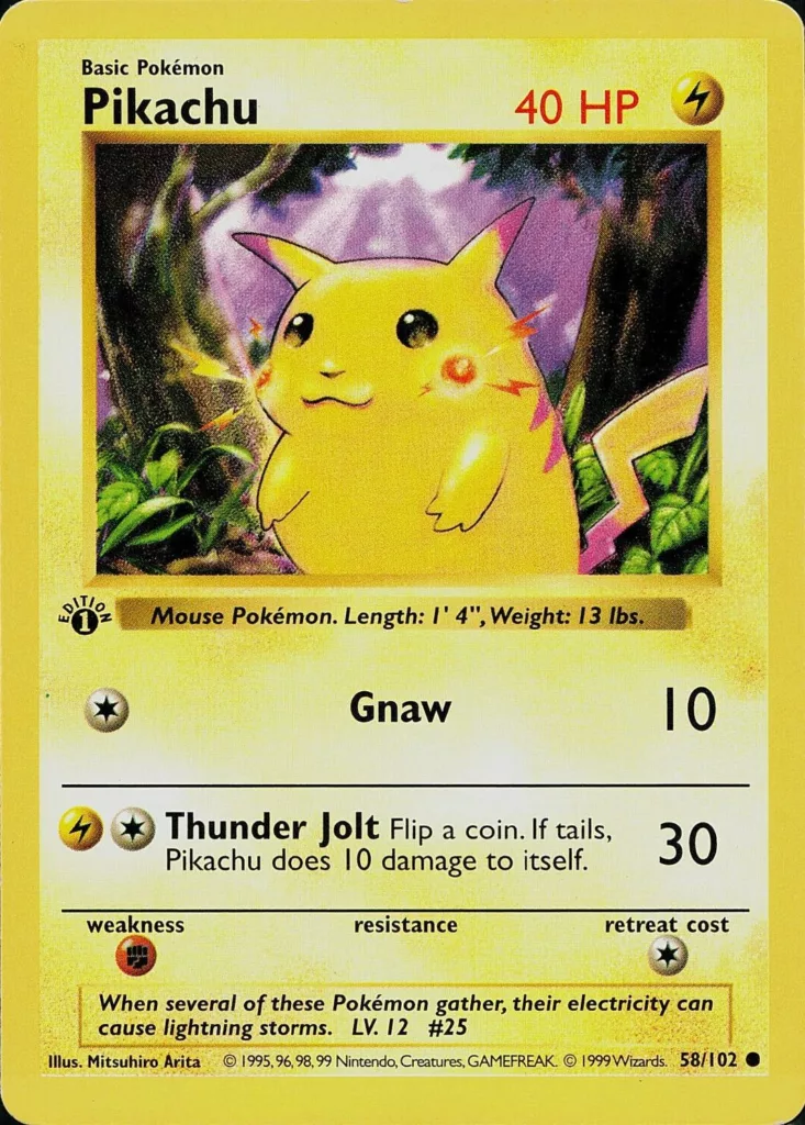 Pikachu [1st Edition Red Cheeks] 1999 - Base Set (English)