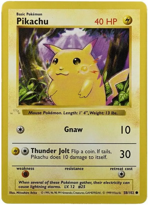 Pikachu [1st Edition Ghost Stamp] 1999 - Base Set (English)